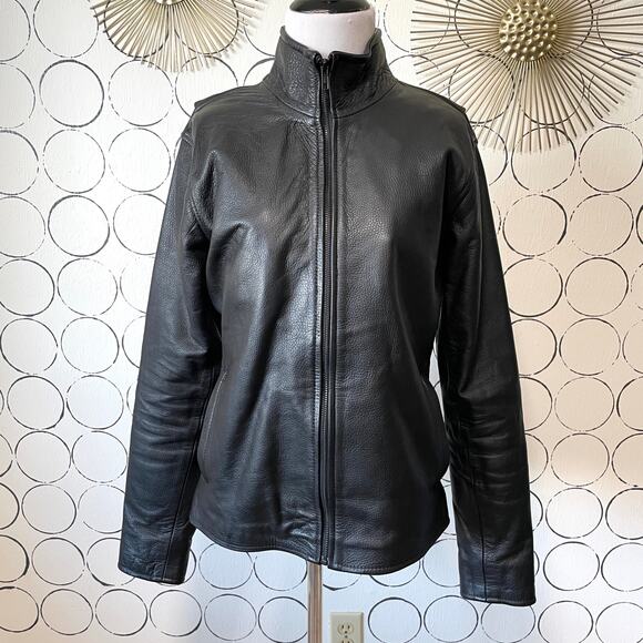 Independence Brothers Womens Full Grain Leather Jacket Black Custom Fit XS/S - Picture 1 of 16